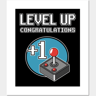 Level Up +1 Year Year Birthday Birthday Gaming Posters and Art